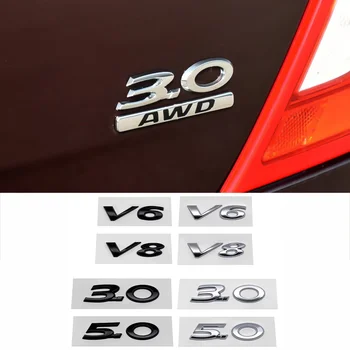 ABS Наклейка с Эмблемой Заднего Багажника Автомобиля Сбоку для Jaguar 3.0 5.0 V6 V8 XF X260 XE X Type F-Type S-Type Автомобильные Аксессуары Для Экстерьера