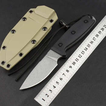 Outdoor TacTics Маленький прямой нож из стали 9Cr18Mov, многофункциональный походный нож для дикой природы для мужчин