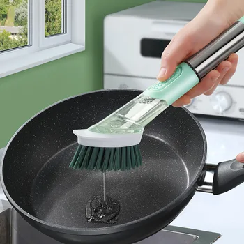 Аксессуары, средства для мытья посуды, гаджеты для уборки кухни, Другие полезные инструменты для мытья посуды в домашних условиях, щетка из бытового силикона для