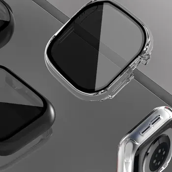 Защитная Пленка для экрана Apple Watch Case 44 мм ultra 2 49 мм 40 мм 45 мм 41 мм Антишпионская Крышка из Закаленного Стекла iWatch series 9 8 7 6 5 SE